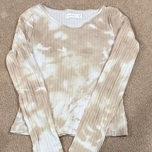 Abercrombie & Fitch Kids Beige Tie-Dye Long Sleeve Top